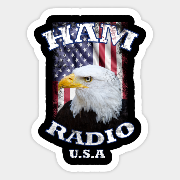 HAM Radio USA Bald Eagle Design Ham radio operator gift - Ham